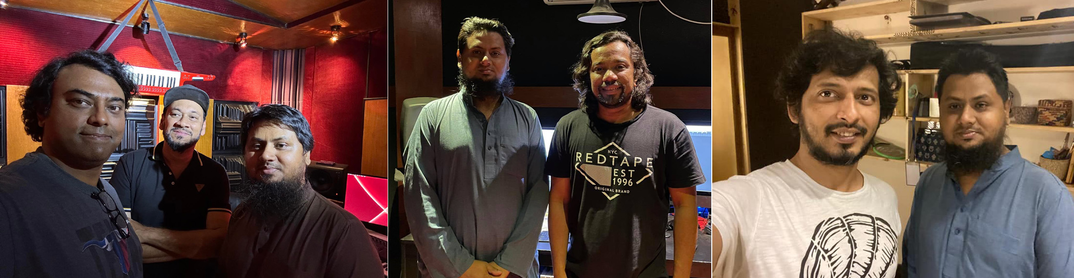 বাঁ থেকে- ওয়ারফেইজ ব্যান্ডের বাবনা করিম, রোমেল আলি, ইমন চৌধুরি, অর্ণব এর সাথে মোঃ আব্দুল হান্নান 